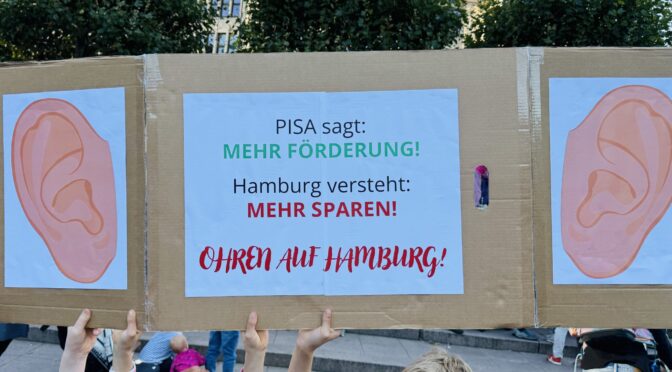 Gemeinsam für gute Bildung – Westerschule zeigt Präsenz am Hamburger Rathaus